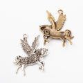 Zinc Alloy Pegasus Charm Pendant for DIY Necklace Bracelet Jewelry Making view 4