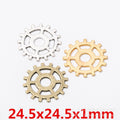 Zinc Alloy Gear Charm Pendant No.349654 for DIY Necklace Bracelet Jewelry Making view 1