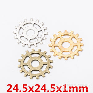 Zinc Alloy Gear Charm Pendant No.349654 for DIY Necklace Bracelet Jewelry Making