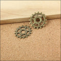 Zinc Alloy Gear Charm Pendant No.349654 for DIY Necklace Bracelet Jewelry Making view 3