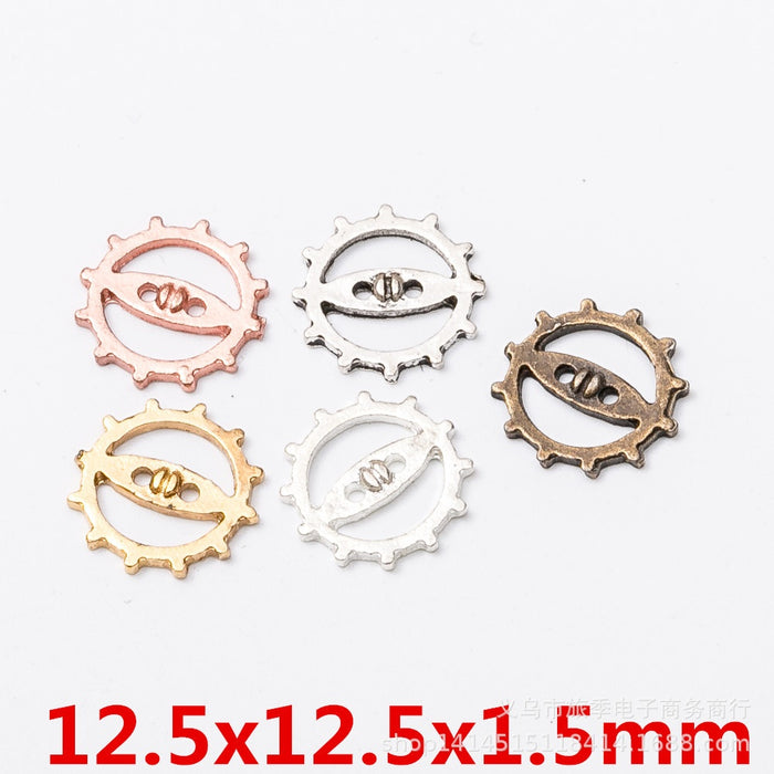 Zinc Alloy Gear Charm Pendant No.924238 for DIY Necklace Bracelet Jewelry Making