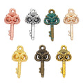 Zinc Alloy Owl Key Charm Pendant for DIY Necklace Bracelet Jewelry Making view 5