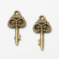 Zinc Alloy Owl Key Charm Pendant for DIY Necklace Bracelet Jewelry Making view 2