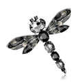 Aqua Blue Dragonfly Crystal Two Designs Metal Brooch Pin view 2