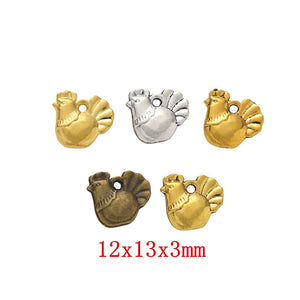 Zinc Alloy Rooster Charm Pendant No.153887 for DIY Necklace Bracelet Jewelry Making
