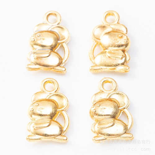 Zinc Alloy Rat Charm Pendant for DIY Necklace Bracelet Jewelry Making