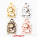 Zinc Alloy Rat Charm Pendant for DIY Necklace Bracelet Jewelry Making view 1