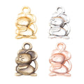 Zinc Alloy Rat Charm Pendant for DIY Necklace Bracelet Jewelry Making view 5