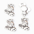 Zinc Alloy Rabbit Charm Pendant No.389231 for DIY Necklace Bracelet Jewelry Making view 2