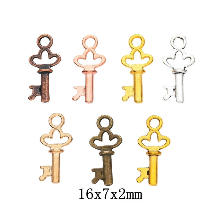 Zinc Alloy Crown Key Charm Pendant No.513290 for DIY Necklace Bracelet Jewelry Making
