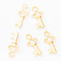 Zinc Alloy Crown Key Charm Pendant No.513290 for DIY Necklace Bracelet Jewelry Making view 2