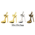 Zinc Alloy High Heel Charm Pendant No.529270 for DIY Necklace Bracelet Jewelry Making view 1