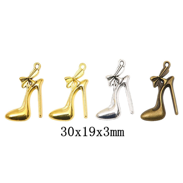 Zinc Alloy High Heel Charm Pendant No.529270 for DIY Necklace Bracelet Jewelry Making
