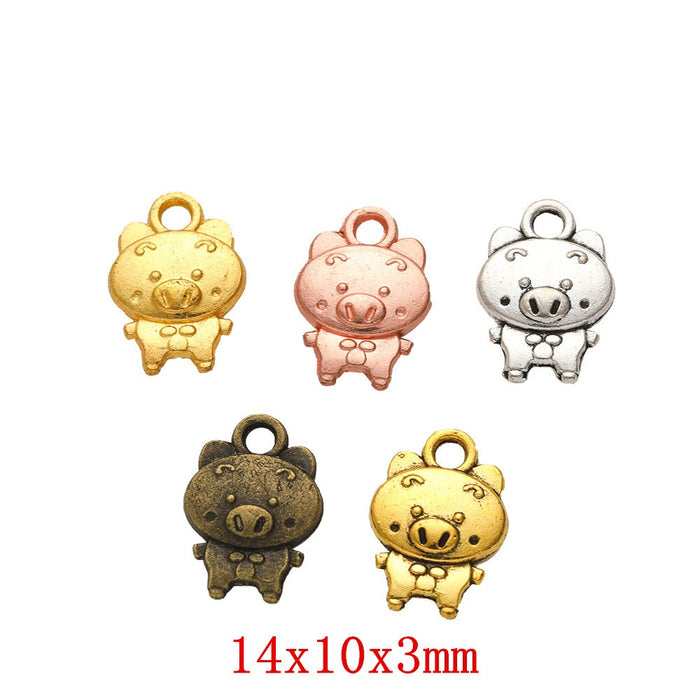 Zinc Alloy Pig Charm Pendant No.260927 for DIY Necklace Bracelet Jewelry Making
