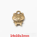 Gold Zinc Alloy Chinese Zodiac Charm Pendant for DIY Necklace Bracelet Jewelry Making view 3
