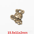 Gold Zinc Alloy Chinese Zodiac Charm Pendant for DIY Necklace Bracelet Jewelry Making view 5