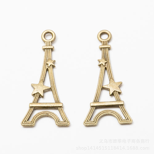 Zinc Alloy Eiffel Tower Charm Pendant No.994957 for DIY Necklace Bracelet Jewelry Making