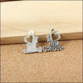 Zinc Alloy Heart Letters Charm Pendant for DIY Necklace Bracelet Jewelry Making view 4