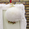Plain Plush Pom Pom Keychains With Metal Clips in Fifteen Colors view 4