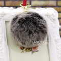 Plain Plush Pom Pom Keychains With Metal Clips in Fifteen Colors view 8