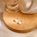 Elegant Korean Style Round Pearl Studs Minimalist Alloy Needle Trendy Fashion Women Earrings view 1