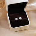 Elegant Korean Style Round Pearl Studs Minimalist Alloy Needle Trendy Fashion Women Earrings view 2