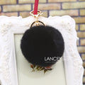 Plain Plush Pom Pom Keychains With Metal Clips in Fifteen Colors view 9