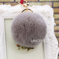Plain Plush Pom Pom Keychains With Metal Clips in Fifteen Colors view 7