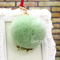 Plain Plush Pom Pom Keychains With Metal Clips in Fifteen Colors view 12