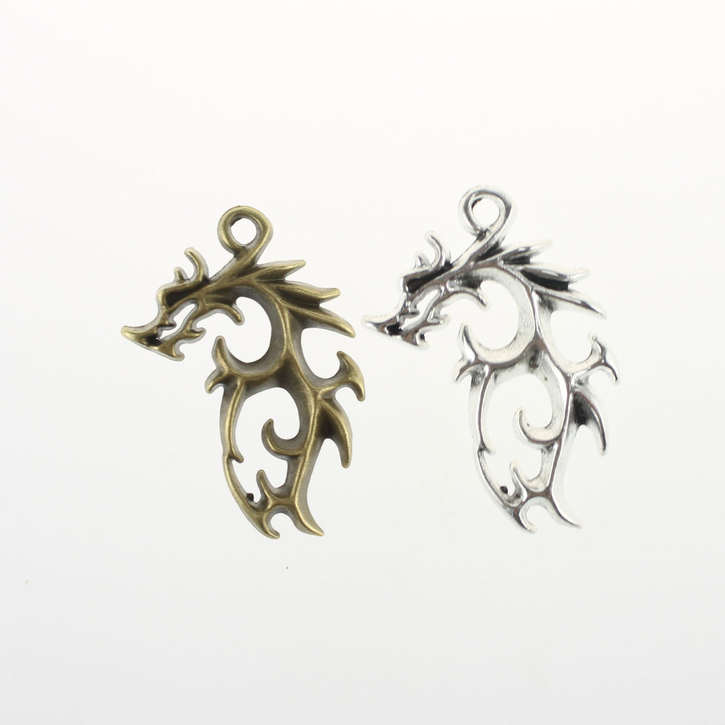 41x26mm Flame Dragon Alloy Charm Pendant