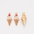 Enamel Ice Cream Cone Charm Metal Pendant for Jewelry Making view 7