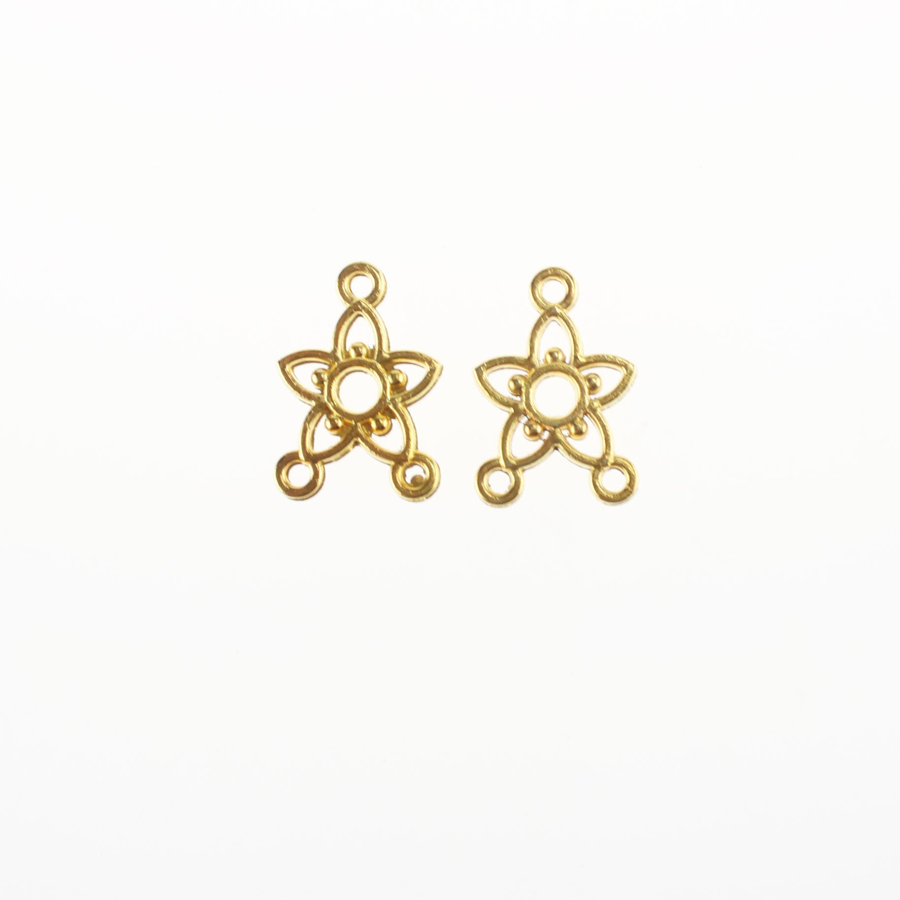 Alloy Flower Triangle Charm Pendant