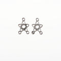 Alloy Flower Triangle Charm Pendant