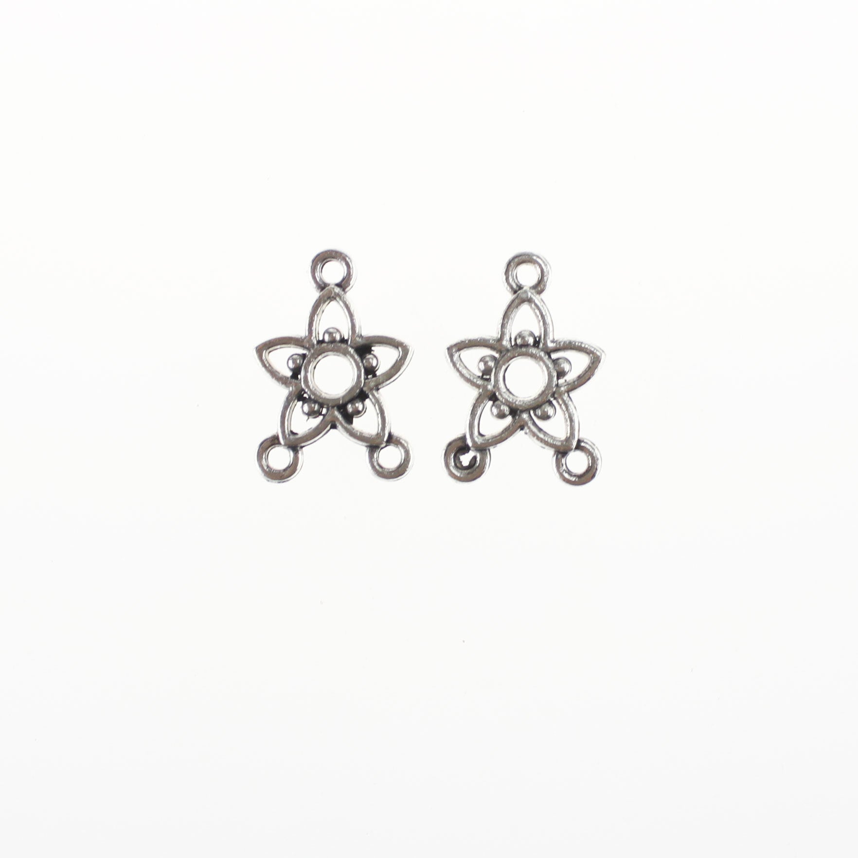 Alloy Flower Triangle Charm Pendant