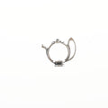 Open Circle Double Loop Connectors in Three Metal Finishes view 3