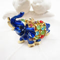 Enamel Rhinestone Elephant Keychain Metal Animal Bag Charm view 7