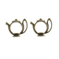 Open Circle Double Loop Connectors in Three Metal Finishes view 1