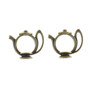 Open Circle Double Loop Connectors in Three Metal Finishes