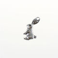 Sitting Rabbit Metal Charm in Four Vintage Finish Options view 3
