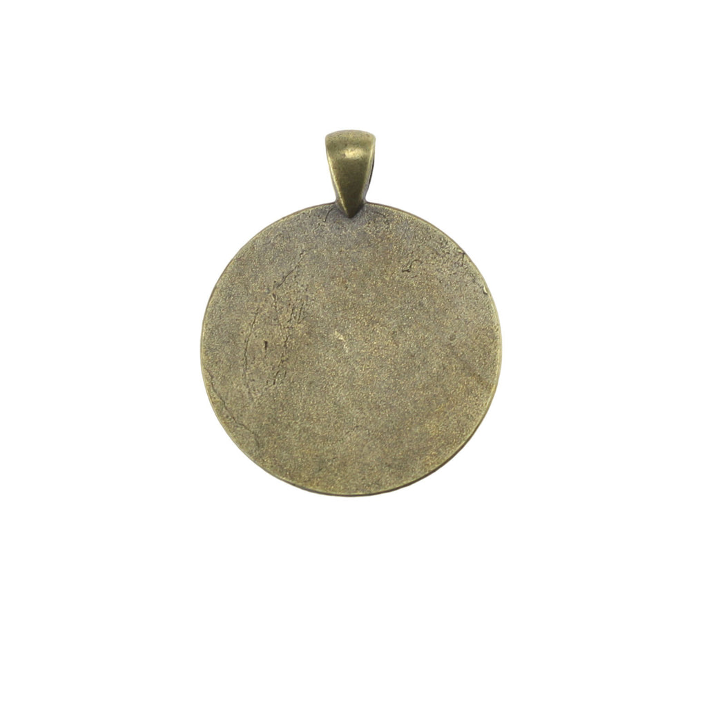 25mm Vintage Rotating Round Pendant Bezel Setting