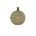 Rope Edge Round Pendant Tray Metal Component in 3 Finishes for Jewelry Crafts view 2