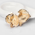 Red Gold Tone Cat Two Designs Metal Brooch Pin for Jackets and Lapels view 4