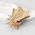 Red Gold Tone Bell Metal Brooch Pin for Jackets and Lapels view 3