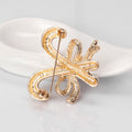 Red Gold Tone Candy Cane Metal Brooch Pin 1 Pictured Designs view 5