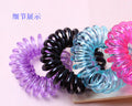 Spiral Telephone Cord Hair Elastic Bands in Two Assortments view 2