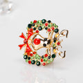 Red Gold Tone Reindeer Enamel Metal Brooch Pin for Jackets and Lapels view 4