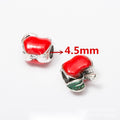 Red Christmas Large Hole Bead Charms in 10 Styles for Jewelry Making view 12