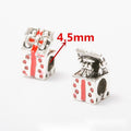 Red Christmas Large Hole Bead Charms in 10 Styles for Jewelry Making view 8