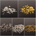 Mini Teardrop Metal End Charms in 5 Decorative Finishes view 2