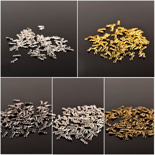 Mini Teardrop Metal End Charms shown in front detail view